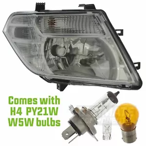 Fits Nissan Navara D40 Pickup 2010-2016 Headlight Headlamp Drivers Side & Bulbs - Picture 1 of 12