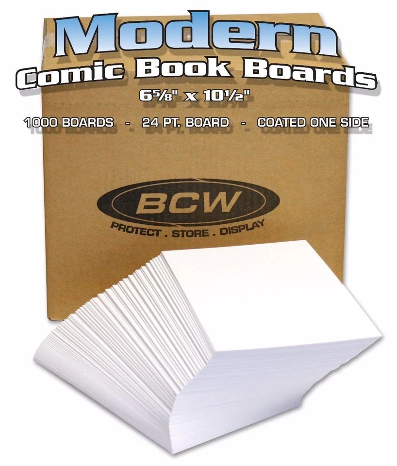 1000 Tableros de respaldo de cómics BCW Moderno / Actual Almacenamiento seguro de archivos a granel Foto 1 de 1