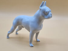 Schöne Porzellanfigur Weißporzellan, Boston Terrier, Hund, Royal Dux
