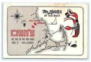 Cain’s Cains North Weymouth Massachusetts MA Mr. Hummer Werbe Postkarte A7 - Bild 1 von 1