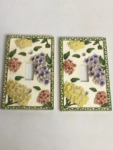 2 FLOWER 3D HEAVY Switch Wall Plate Cover Resin - Picture 1 of 3