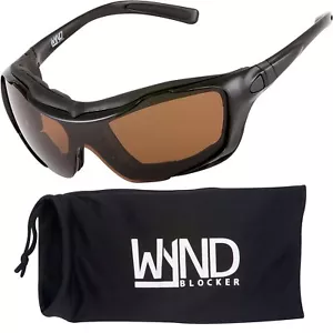 Polarized Large Motorcycle Riding Sunglasses Sports Wrap Glasses Black Polari... - Picture 1 of 5