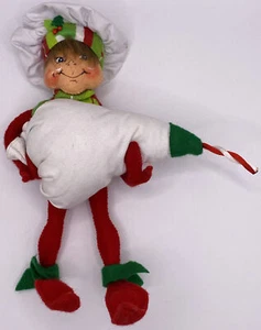 Annalee Christmas ~ 8" 2012 Elf With A Large Pastry Bag ~ No Red Lip {A} - Picture 1 of 9