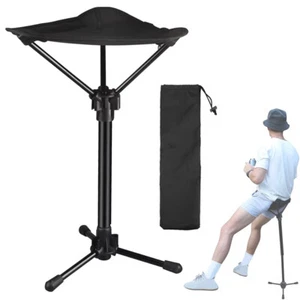Outdoor Folding Walking Stick Tripod Stool Portable Tripod Stool Folding Chair - Picture 1 of 11