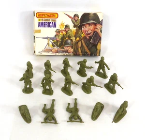 Vintage Matchbox 15 Combat Troops 'American' P-6003 1-32 Scale Boxed - Picture 1 of 10