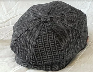 Newsboy Baker Boy Gatsby Ivy Cap UK Herringbone 8 Panels Style Men's Hats UK - Picture 1 of 9