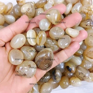 Lote de 10 piezas de piedras preciosas sueltas de ónix marrón amarillo natural para hacer joyas - Imagen 1 de 9