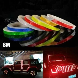 8M Reflective Safety Conspicuity Warning Tape DIY Sticker Decal Night Traffic - Bild 1 von 13