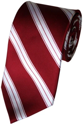 BEYTNUR Handgefertigte Herren Luxus Seiden Krawatte, Weinrot, Weiß, K 231.1