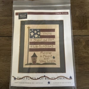 Bent Creek “Uber Flag” Cross Stitch Kit Brand New - Picture 1 of 2