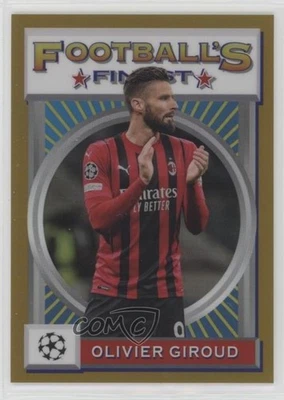 2021-22 Topps Finest Flashbacks UCL Gold Refractor /50 Olivier Giroud #36 - Image 1 of 2