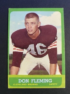 1963 Topps Football Don Fleming Cleveland Browns SP Rookie Card #22 - Picture 1 of 2