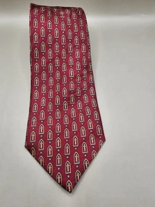 Corbata de seda para hombre Divinity Christian Cross Jesus Luke 9:23 granate 60 x 3,75 - Imagen 1 de 8
