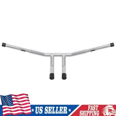 Chrome 8" Rise T-Bars Handlebar Drag Bar For Harley Sportster Softail FLST FXST Foto 1 de 4