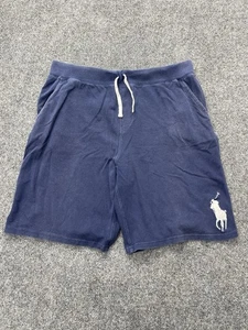 Pantalones Cortos para Sudar Polo Ralph Lauren Big Pony Talla Pequeña Cordón Azul Tejido Polar - Imagen 1 de 8