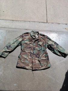 VTG M65 Field Jacket Medium Regular 1983 M81 Woodland Army White Tag John Ownbey - Picture 1 of 13