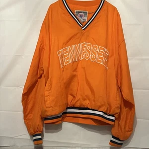 Tennessee Volunteers Pullover Herren XL Windbreaker Jacke Orange V-Ausschnitt Vintage GS - Bild 1 von 21