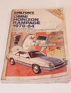 CHILTON'S DODGE OMNI HORIZON RAMPAGE REPAIR & TUNE-UP MANUAL 1978-1984 - Picture 1 of 4