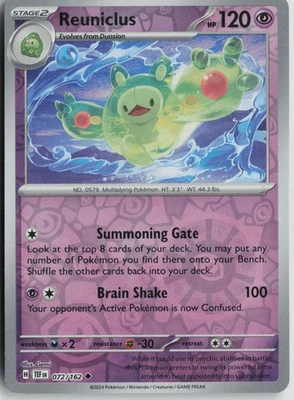 Reuniclus - 072/162 Uncommon SV05: Temporal Forces NM Reverse Holo - Image 1 of 2
