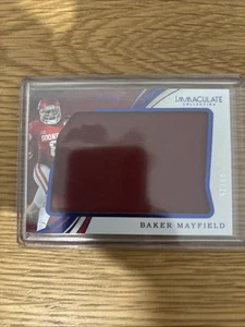 2020 Baker Mayfield Immaculate Collegiate Patch 08/25 - Picture 1 of 2
