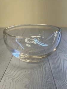 Elsa Peretti for Tiffany & Co Thumb Print Dish Bowl Clear Glass 7” Signed - Picture 1 of 7