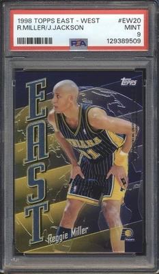 Baloncesto East-West 1998 Reggie Miller/Jim Jackson #EW20 PSA 9 Pacers como nuevo patio Foto 1 de 2