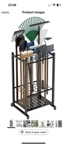 Schwerlast Stahl Garten Werkzeug Organizer für Garage/Schuppen, hält 35 Werkzeuge - Bild 1 von 2