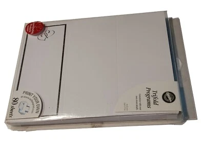 80 Wilton Imprime Tu Propia Boda Triple Corazones Programas, Blanco y Plata Foto 1 de 4