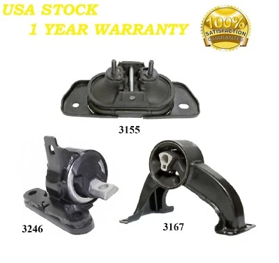 3PCS Front Motor & Trans Mount FIT 2007-2008 Chrysler Sebring 3.5L - AUTO TRANS - Image 1 of 4