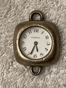 Vintage Fossil Quartz Watch Women Silver Tone White Dial New Battery. - Picture 1 of 6