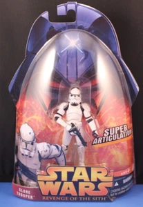HASBRO® Star Wars ROTS #41 CLONE TROOPER Super Articulation 2005 New RARE Sealed - Picture 1 of 2