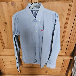 Superdry Stripe Hemd MEDIUM Slim Fit dunkelblau/weiß Herren Langarm gestreift - Bild 1 von 9