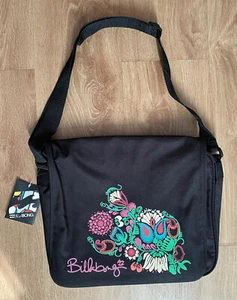 New Billabong Messenger School Student Sports Bag Satchel - Black Paisley - Picture 1 of 12