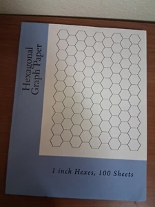Hexagonal Graph Paper Notebook 100 Pages 1" Hexes - Imagen 1 de 4