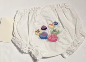 VALENTINES CANDY HEARTS 💕 GIRLS BLOOMER RUFFLED PANTIES Szs 2~5~6 (1) Pair NEW - Picture 1 of 3