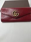 Gucci GG Marmont Evening Red Exotic Python Clutch
