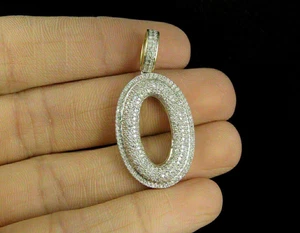 1.0 Ct Round Simulated Diamond Wedding Letter ''O'' Pendant 14K Yellow Gold Over - Picture 1 of 4