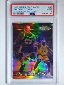 1999 Topps Gold Label Shaquille O'Neal #62 CLASS 1 - PSA 9 (LOW POP) - Picture 1 of 2