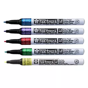 Sakura Pen-Touch Permanent Marker Pen - 1.0mm Fine Point - 5 Colours Available - Picture 1 of 1