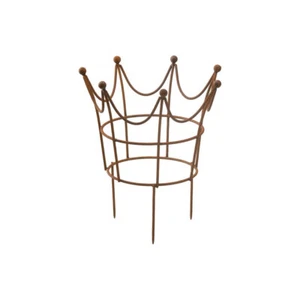 Rankhilfe Krone Rankgerüst aus Metall mit Edelrost  Staudenhalter  in 3 Größen - Bild 1 von 11