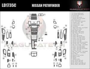 Kit de ajuste de tablero de madera grande para Nissan Pathfinder 2013-2017 sin navegación sin navegación - Imagen 1 de 3
