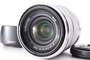Near Mint Sony E 18-55mm f/3.5-5.6 OSS SEL1855 AF Silver Lens E Mount from Japan