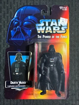 1995 Kenner STAR WARS POTF Darth Vader Lightsaber 4" Action Figure MOC C-7.5 - Image 1 of 2