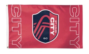 ST. LOUIS CITY SC-MLS-Red-outdoor Flag-3x5-new-SHIPS FAST! - Picture 1 of 2