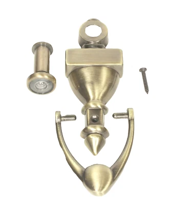 NUEVO llamador de puerta con mirilla acabado de latón antiguo 5,5 pulgadas con tornillo Foto 1 de 3