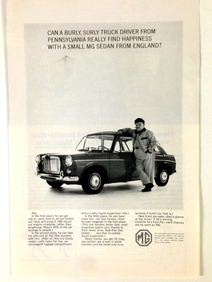 Anuncio impreso MG Sports Sedán 1965 Foto 1 de 2