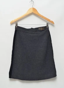 FENDI Roma Vintage Women's Grey Wool Knitted Skirt Size 28 Made in Italy - Picture 1 of 14