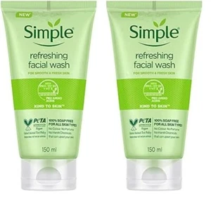Simple Kind To Skin Refreshing Facial Wash 150 ml (Pack of 2) - Picture 1 of 8