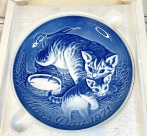 Tazón B&G madre gato y gatito en caja original Día de la Madre 1971 porcelana - Imagen 1 de 12