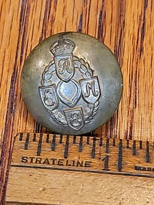 VTG Gilt Corps Royal Military Electrical Mechanical Engineer Uniform Button 1" - Picture 1 of 3